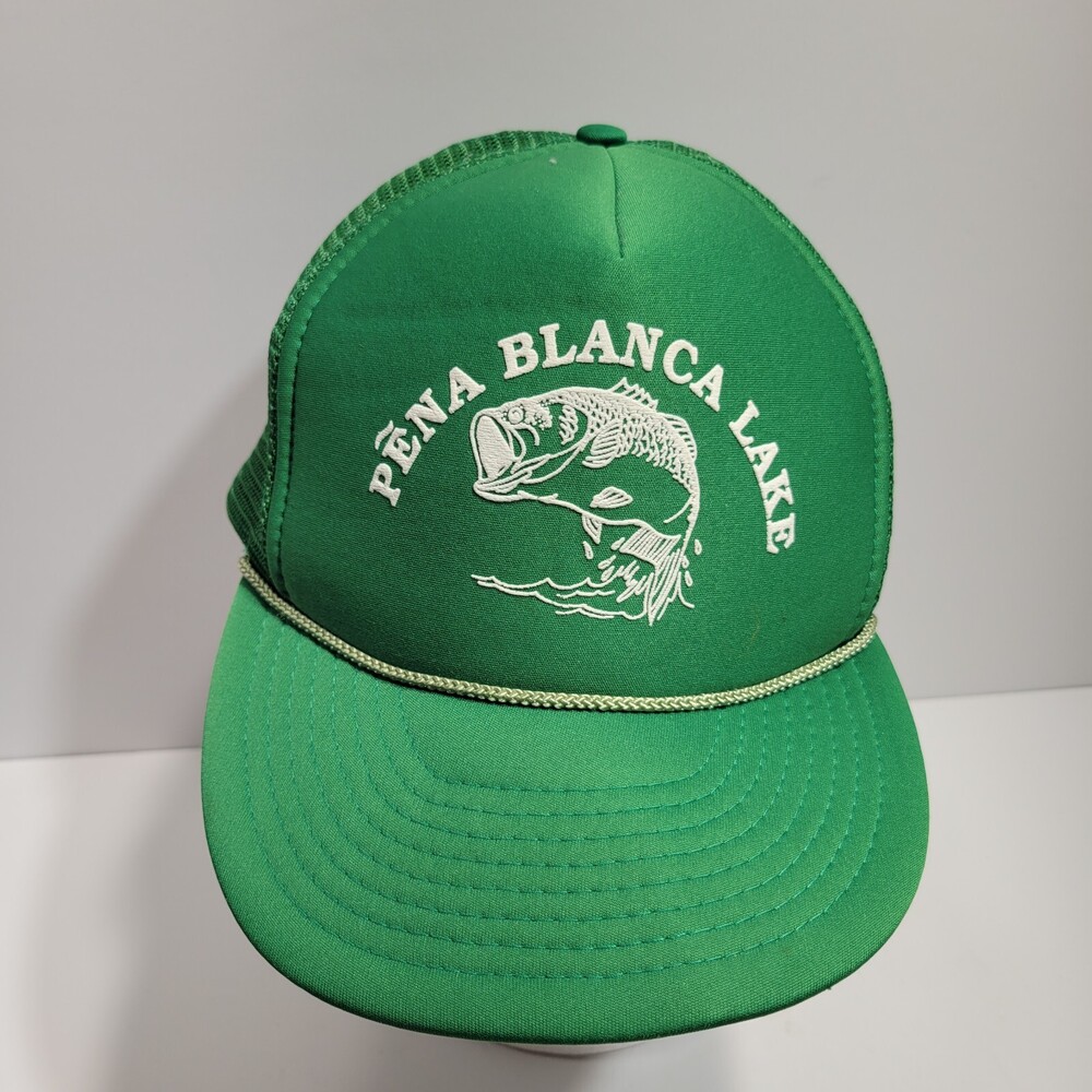Pena Blanka Lake Hat Cap Snapback Green Trucker Mesh Hiker Hiking Fitted Mens